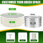 17" Tall Elevated Round Metal Rised Garden Bed- 4'x4' in Size and 0.8MM Thick - Image 4
