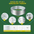 Durable Round Galvanized Steel Raised Garden Bed - Image 7