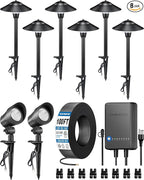 SUNVIE All-in-ONE Landscape Lighting Kit 6-Pack LED Outdoor Pathway Lights by SUNVIE