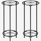 CASIMR Plant Stand Indoor Outdoor, Metal Rustproof Flower Shelf 2 Tier 23.9 inch by CASIMR