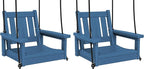 SERWALL HDPE Single Porch Swing Set of 2, Heavy Duty Single Person Swing Chair by SERWALL