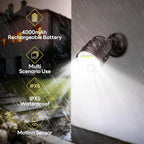 Battery Operated Motion Sensor Light, 4000mAh Rechargeable Battery Powered - Image 2