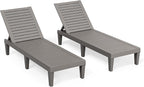 Outdoor Chaise Lounge Set of 2, Lightweight Patio Chairs, Waterproof Sun - Image 9