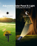 4 Pack Solar Powered Outdoor Spot Lights Outside Waterproof 20 LEDs Landscape - Image 3