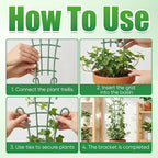 6PCS Plant Support Stakes, Stackable Plant Trellis - Image 6