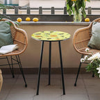 Metal Outdoor Side Tables Set of Two Small Outside Round End Table - Image 8
