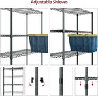IZEUK Outdoor Metal Storage Shelving Unit, 4-Tier Heavy Duty Wire Rack Organizer - Image 5