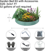Galvanized Metal Planter Round Raised Garden Bed Kit - Image 3