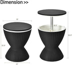 Tangkula Outdoor Cool Bar Table, Rattan Patio 8 Gallon Beer and Wine Cooler - Image 3