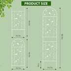 Metal Garden Trellis for Climbing Plants, 86.5" x 19.7" Metal Plant Trellis - Image 2