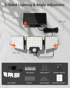 Lepro Solar Security Lights Outdoor Motion Sensor, 2 in 1 Separated and - Image 7