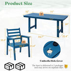 AMERLIFE 7-Piece HDPE Outdoor Dining Set - Image 2