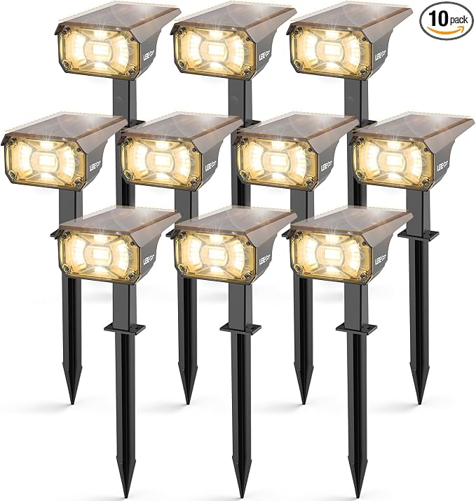 Solar Spot Lights Outdoor Landscape Lights, IP65 Outdoor Waterproof Spotlights by LEREKAM