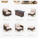 Sophia & William Patio Furniture Set - Image 7