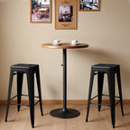 Furmax 30 Inch Metal Bar Stools Set of 4, Counter Height Backless Stools - Image 2