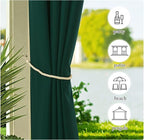 NICETOWN Canvas Patio Outdoor Curtains 95 inch Length 2 Pieces, Home Fashion - Image 4