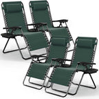 Nestl Zero Gravity Chairs Set of 4, Patio Lounge Chair Outdoor by Nestl