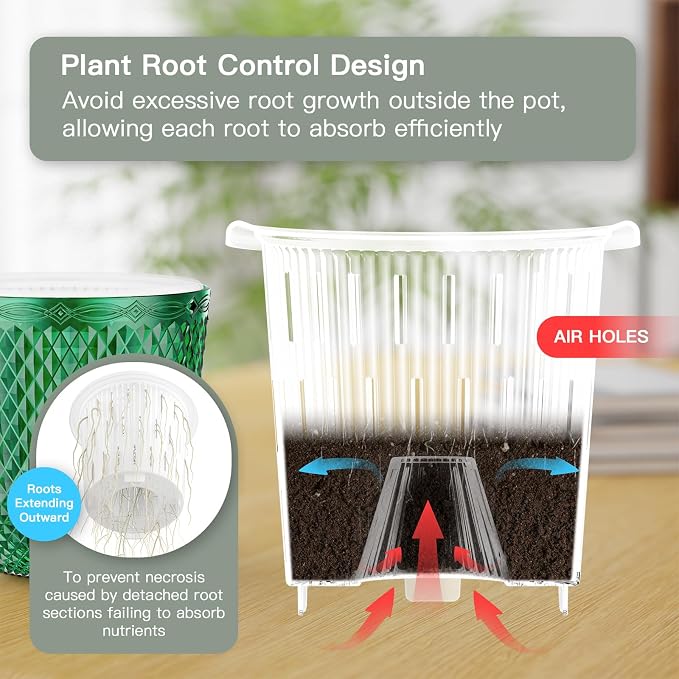 QCQHDU Self Watering Hanging Pots, 2 Pack 5.7 Inch Hanging Planters - Image 5
