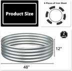 4x4x1ft Galvanized Round Raised Garden Bed, Outdoor Planter Box Metal Patio Kit - Image 2