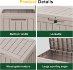 DRATO 45 Gallon Deck Box, Outdoor Storage Box - Image 6