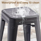 Stackable Metal Bar Stool Backless Indoor-Outdoor Counter Stools Fullmetal - Image 7