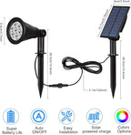 T-SUNUS RGB Solar Landscape Spotlights Christmas, Color Changing Spot Lights - Image 5