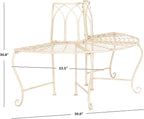 SAFAVIEH Outdoor Furniture Collection – Abia Antique White Distressed Wrought - Image 3