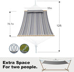 2 Person Hammocks for Outside, Double Quilted Fabric Outdoor Hammock - Image 7