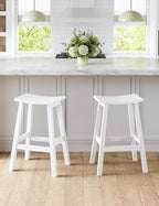 Weatherproof Bar Stools Set of 2, Saddle Seat, Bar Height Stools - Image 7