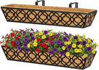 Y&M 30 inch Window Planter Box 2Pcs Iron Window Deck Railing Planter by YM