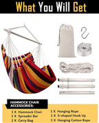 ADVOKAIR Hammock Chair Swing, Heavy-Duty Hanging Rope Swing Seat Supports 500 - Image 7