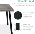 Best Choice Products 6-Person Indoor Outdoor Acacia Wood Dining Table, Picnic - Image 6