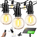 ZJOJO 100FT Solar Lights Outdoor Wateroproof, Solar String Lights by ZJOJO