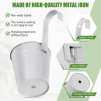 OBTANIM 12 Pack Metal Hanging Flower Pots Railing Planter Outdoor Fence Hanging - Image 3