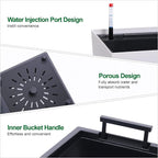 Garvee 22.5" Tall Planters Set of 2, Outdoor＆Indoor Black Planter Pots - Image 6