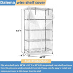 Waterproof Shelf Cover, Durable Dustproof Storage Wire Rack Covers, Outdoor - Image 3