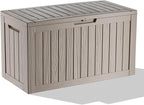 EasyUp 80 Gallon Resin Deck Box Storage Outdoor Waterproof Boxes Lockable UV by EASYUP