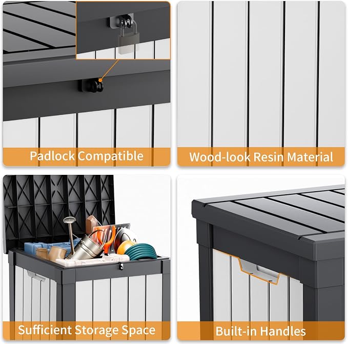 EasyUp 50 Gallon Deck Box Outdoor Storage Box - Image 4