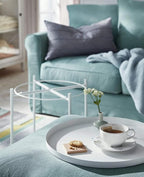 EKNITEY End Table, Folding Metal Side Table Waterproof Small Coffee Table Sofa - Image 6