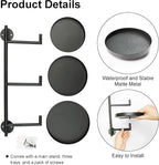 Rotating Window Wall Plant Shelves Stand Holder, 3 Tiered Metal Floating Plant - Image 5