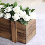 Efavormart 24"x6" Smoked Brown Rectangle Wood Planter Box - Image 2