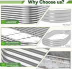 3 Pack 6x3FT Raised Beds for Gardening, Corrugated Galvanized Steel Raised - Image 3