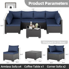 Skyfish 7 Pieces Patio Furniture Sofa - Image 2