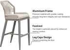 PURPLE LEAF Patio Bar Stool Counter Height Set of 4 Outdoor Rattan Chairs - Image 8
