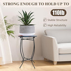 Small Outdoor Table, 21 Inch Heigh Weather Resistant Metal Round Outdoor Indoor - Image 4