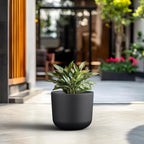 Kante Round Concrete Planter, 13.2 Inch Dia Classic Style Large Plant Pot - Image 3