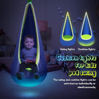 Light Up Kids Pod Swing Seat, Upgraded Kids Hanging Hammock Swing - Image 3