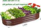 Raised Garden Bed Galvanized Planter Box Outdoor, Rot-Resistant Metal Garden - Image 2