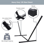 Double Hammock with Stand Included, Portable Hammock with Curved Spreader Bar - Image 7