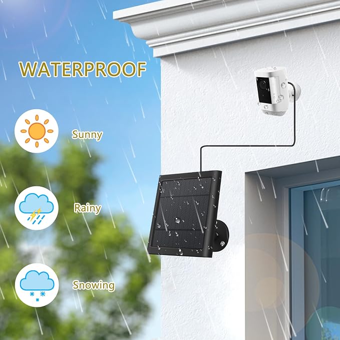 1 Pack - Solar Panel for Ring Security Camera Spotlight Cam Plus/Pro Stick Up - Image 4